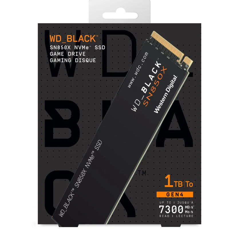 1TB NVMe SSD WD Black SN850X Gen4 Upto 7300Mb/s WDBB9G0010BNC-WRSN 1TB NVMe SSD WD Black SN850X Gen4 Upto 7300Mb/s WDBB9G0010BNC-WRSN